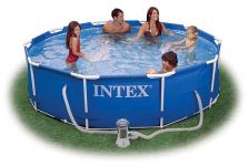 INTEX Swimming Pool Metal Frame 366x76cm + Pumpe 28212 GS