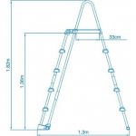 INTEX Sicherheits Leiter 132cm mit abnehmbaren Stufen 28077