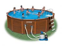Poolfolie für Intex Wood-Grain Frame Pool 569x135cm