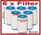 6 x INTEX FILTER A fr Filterpumpe 59900 / 29000